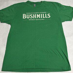 Bushmills Irish Whiskey Distillery Men's XL Green Short Sleeve Shirt Next Level